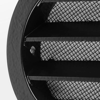 calimaero® WSGB 3" Inch Black Round Metal Air Vent Grill Cover Flat Louver with Fly Screen Fits Only with Metal Ducts