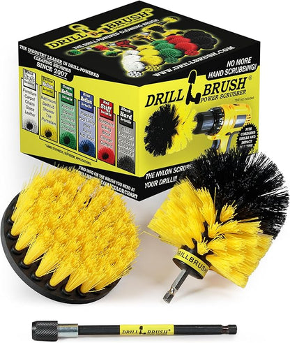 Bathroom Accessories - Shower Cleaner Tools - Toilet Brush- Grout Cleaner Brush - Carpet Cleaner Brush - Tile Cleaning Brush Kit - Bathtub Scrubbing Brush - Bathroom Mirror Cleaning Kit for Home Use