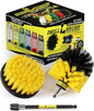 Bathroom Accessories - Shower Cleaner Tools - Toilet Brush- Grout Cleaner Brush - Carpet Cleaner Brush - Tile Cleaning Brush Kit - Bathtub Scrubbing Brush - Bathroom Mirror Cleaning Kit for Home Use