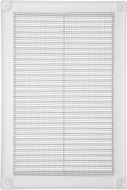 Vent Systems 6" x 10" Inch (Opening Dimensions) - Pack of 5 - Plastic White Soffit Vent Cover - Flat Rectangular Air Vent Grille - Air Vent Deflector - HVAC 8" x 12" Inch (Overall Dimensions)