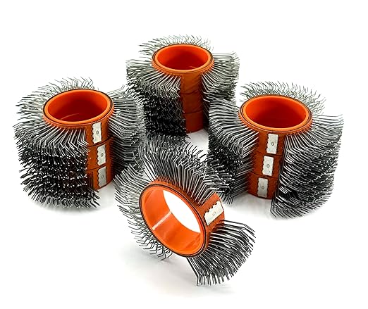 10PCS, Abrasive Carbon Steel Belt/Replacement Coarse Wire Wheel/Rust Removal/Metal Blaster Clearing/Bristle blasting for Efficient Surface Preparation (0.7mm Carbon Spring Steel, A Box with Ten Belts)