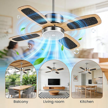 20pcs Coconut Carbon Ceiling Fan Filters for Blades, Easy-Stick Strong Fixity Activated Filter Pad for Ceiling Fan, Universal Fit Carbon Fan Blade Filters for Cleaner Air, Black