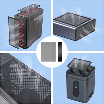 400x300mm DIY PC Case Dust Mesh Filter, 2Pack PVC Dustproof Mesh Filter Cover with Magnetic Strip for Computer PC Case