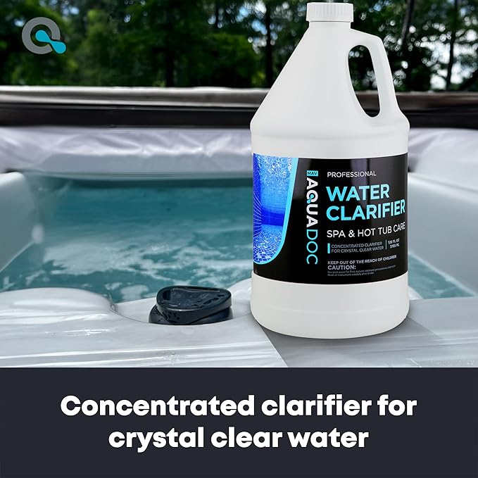 MAV AquaDoc Spa Clarifier & Hot Tub Clarifier for Fast Acting Cloudy Water Treatment - The Spa Clarifier Hot Tub Owners Love - 128 oz