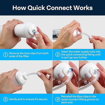 SpiroPure Inline Filter NSF Coconut Shell Granular Carbon Water Filter with 1/4" Quick-Connect, 2" x 10" (Case of 25)