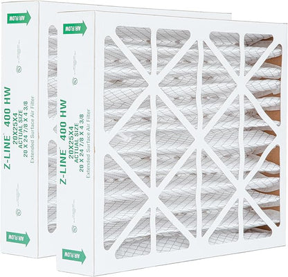 Glasfloss ZL 20x25x4 MERV 10 Air Cleaner Filter replacements for Honeywell FC100A1037, FC100 Air Filters. 2 Pack. Exact Size: 20 x 24-7/8 x 4-3/8