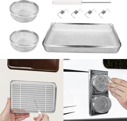 SVNR 3 Pack Flying Insect Screen for RV Refrigerator Vents, 8.5" x 5.8" x 1.5" & 1.4" x 2.8" x 1.4", Camper RV Furnace Vent Screen Accessories.