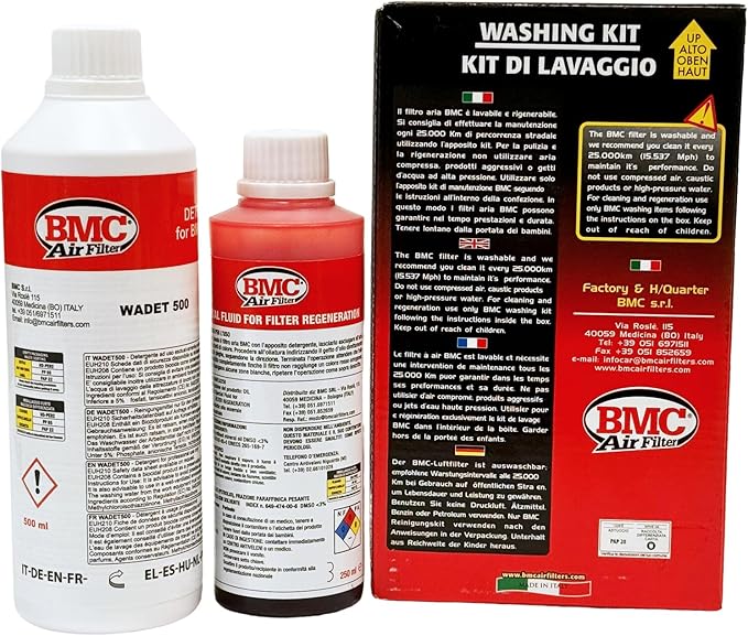 BMC (WA250-500) Automotive Air Filter Complete Wash Kit