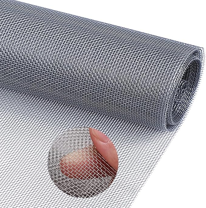 Filter Screen Sheets Stainless Steel Air Vent Mesh Cover Wire Mesh Roll 30x120cm Woven Wire 30 Mesh Sheet for Vents Cover Air Brick Garden