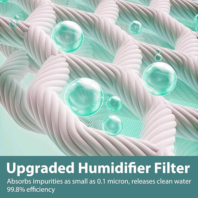 HC888 Humidifier Wicking Filter C Replacement for Honeywell HCM-890 HEV-320, Walgreens HC-888 HC-888N HCM-890 HEV-320 Series & Duracraft D88 DCM-200 DH-890 Cool Mist,8Pack Blue