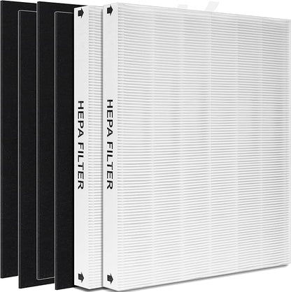AP-1512HH True HEPA Replacement filter, Compatible with Coway Airmega AP-1512HH, AP-1512HH-FP, AP-1518R, AP-1519P, Item NO #3304899 (2 HEPA Filters + 4 Odor Pre-filters)