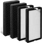 4PackAP-DT10FL Replacement Filter Compatible with FTotalClean Desktop Air Purifier,Part# AP-DT10BK and AP-DT10WT,3-in-1 Ture HEPA Filter and Activated Carbon Filter (4)