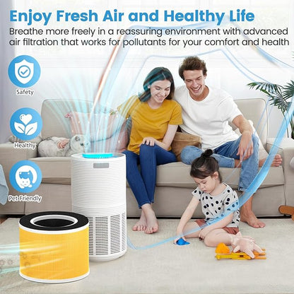 RP-AP088-F1 Replacement Filter Compatible with RENPHO RP-AP088W, RP-AP088, RP-AP088B Air Purifier, 5-Stage High-Efficiency Filtration, Compared Part #RP-AP088-F1, 2 PACK