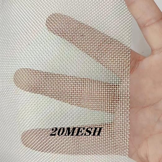 Stainless Steel Mesh Screen #20Mesh -Size:15.7"x47.2"(40x120cm) SS304 Wire Mesh Screen for Vent,Cage,Garden, Window Screen, Filter Mesh