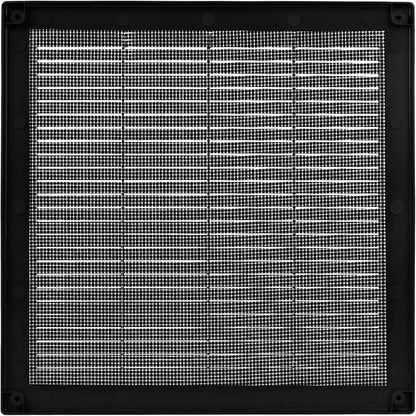 Vent Systems 12'' x 12'' Inch Black Soffit Vent Cover - Pack of 100 - Flat Square Air Vent Louver - Grille Cover - Built-in Insect Screen - HVAC Vents for Bathroom, Home Office, Kitchen 12x12 Inch