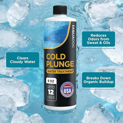 AquaDoc Cold Plunge Water Treatment - 8oz - Ice Bath Cleaner and Water Stabilizer - Cold Plunge Weekly Treatment for Fresh Water - Made in USA