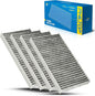 PHILTOP Cabin Air Filter w/Activated Carbon, Compatible with CF10734 Kia Sorento 2003, 2004, 2005, 2006, 2007, 2008, 2009, Premium Activated Carbon Filter Up Dust Pollen Odor, Pack of 4