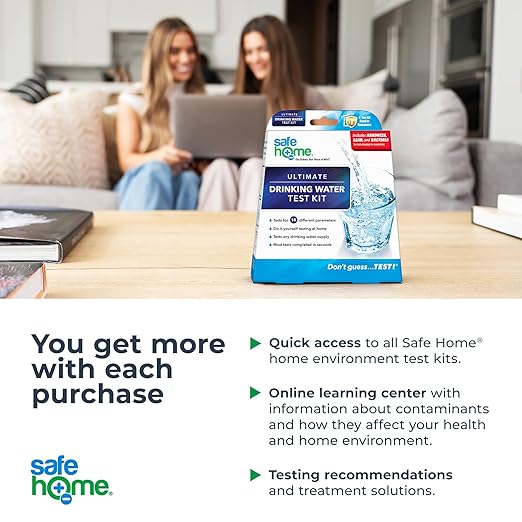 Safe Home® DIY Arsenic in Water Test Kit – at Home Testing for Arsenic in Any Freshwater Supply – Detection 0-500 PPB – Fast Results – (2 Pack)