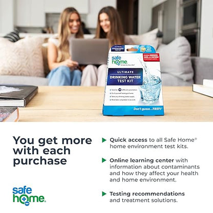 Safe Home® DIY Arsenic in Water Test Kit – at Home Testing for Arsenic in Any Freshwater Supply – Detection 0-500 PPB – Fast Results – (2 Pack)