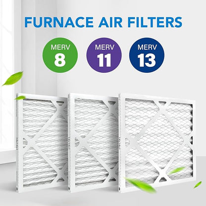 LotFancy 14x14x1 Air Filter MERV 8 4-Pack, Electrostatic Pleated Furnace & AC Filter, Captures Dust, Pet Hair, Pollen, Actual Size: 13.75"x13.75"x0.75"