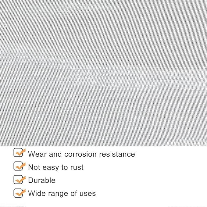 Stainless Steel Woven Wire Mesh 100 Mesh Sheet, 304 Stainless Steel Wire Cloth, Fine Metal Filter Mesh Panel, Home Commercial Use, Easy Cut to Size