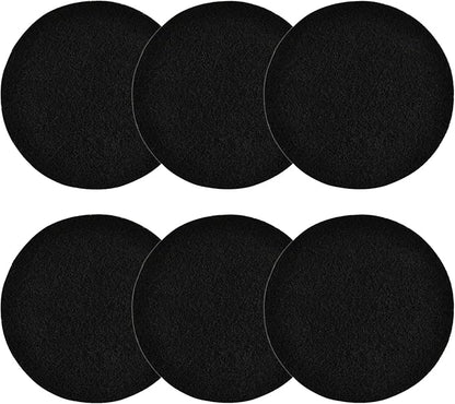 6Pcs 6.5 Inch Charcoal Filters for Kitchen Compost Bin, Replacement Activated Carbon Filters for Countertop Compost Pail Home Bucket Refill Sets, Round