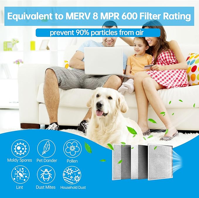 UBeesize 14x18x1 Air Filter HVAC AC Furnace Filter,MERV 8,Reusable Washable, Lasts a Lifetime,Permanent Air Filter,Breathe Fresher,Home And Office(Actual Size:13.74x17.83x0.8Inch)