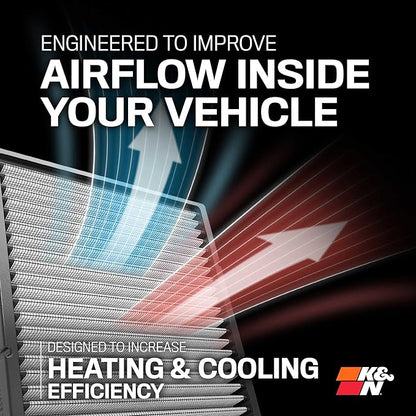 K&N LIFETIME Cabin Air Filter: Premium, Washable, Clean Air for your Cabin: Compatible with 2014-2025 Acura/Buick/Chervolet/Cadillac: (See Product Description for Select Models), VF2071