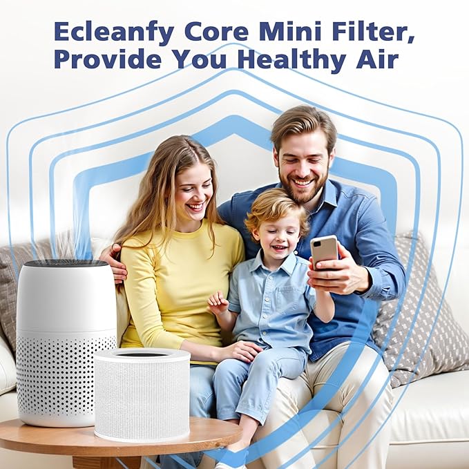 2-Pack Core Mini Filter Compatible with LEVOIT Core Mini Air Purifie-r, 3-in-1 H13 HEPA High-Efficiency Activated Carbon Pre-filter for LEVOIT Core Mini Replacement Filter