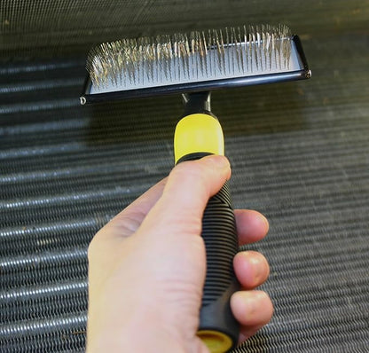 Coil Cleaning Fin Brush for AC Evaporator and Condenser Coils – HVAC Coil Cleaner | Stainless Steel Pins - Improve Efficiency, Prevent Ice Build-Up, Easy AC Maintenance