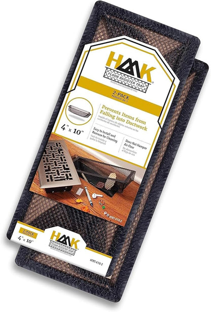 Screen for Home Air Vent Filters 4"x10", 2-Pack
