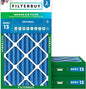 Filterbuy 20x30x4 Air Filter MERV 13 Optimal Smoke & Allergy Defense (3-Pack), Electrostatic Pleated HVAC AC Furnace Filters Replacement, Made in USA (Actual Size: 19.50 x 29.50 x 3.63)