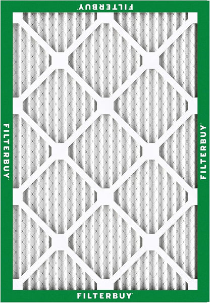 Filterbuy 22x24x1 Air Filter MERV 8 Essential Dust & Allergy Defense (12-Pack), Electrostatic Pleated HVAC AC Furnace Filters Replacement, Made in USA (Actual Size: 21.50 x 23.50 x 0.75)