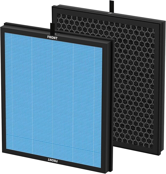 AP303 AP304 Replacement Filters, Compatible with DAYETTE AP303/304 Air Puri-fier, and for FRESHDEW AP303 AP304 Puri-fier,2 Pack Filters with 3 Stage Filtration