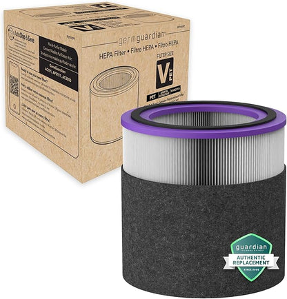 GermGuardian FLT151PT Filter V, Pet Pure HEPA Genuine Replacement Filter, Removes 99.97% of Pollutants for AC3000W, AC3000B, AC3050, AP3151 and AC151 Air Purifiers, Black/Purple