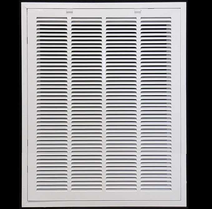 HVAC Premium 22 x 30 Duct Opening Steel Return Air Filter Grille, for 1-inch Filter, Removable Door, Flat Stamped HVAC Vent Cover Grille, Outer Dimensions 24.5 x 32.5
