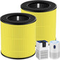 M05 B-D02L Pet Care Replacement Filter Compatible with MOOKA M05/ B-D02L, for KOIOS B-D02L, for VEWIOR B-D02U Air Purifi-ers, HEPA and Activated Carbon Filter, 2 Pack, Yellow