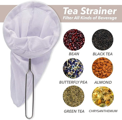 Coffee Sock Strainer Traditional Thai Brewing Coffee Filter for Rich Coffee and Tea 3 inch
