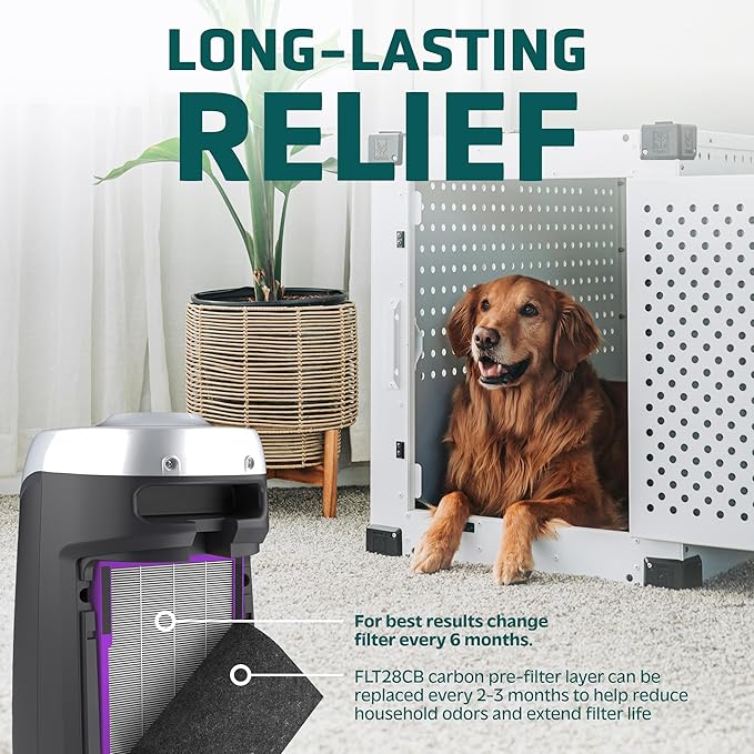 Germ Guardian FLT5250PT True HEPA Genuine Air Purifier Replacement Filter C, with Pet Pure Treatment for GermGuardian AC5250PT, AC5000E, AC5300B, AC5350W, AC5350B, CDAP5500, and More