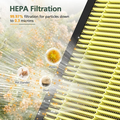 AP303 AP304 Replacement Filters, Compatible with DAYETTE AP303/AP304/AP305/AP405 Air Purifier, and for FRESHDEW AP303/304 Purifier, HEPA Filter with 3 Stage Filtration, 2 Pack (Pet Filter)