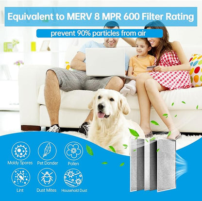 UBeesize 24x24x1 Reusable Electrostatic Air Filter HVAC AC Furnace Filter,MERV 8,Washable,Lasts a Lifetime,Permanent Air Filter,Breathe Fresher,Home And Office(Actual Size:23.39x23.39x0.82Inch)