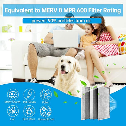 UBeesize 14x24x1 Reusable Electrostatic Air Filter HVAC AC Furnace Filter,MERV 8,Washable, Lasts a Lifetime,Permanent Air Filter,Breathe Fresher,Home And Office(Actual Size:13.38x23.38x0.82 Inch)