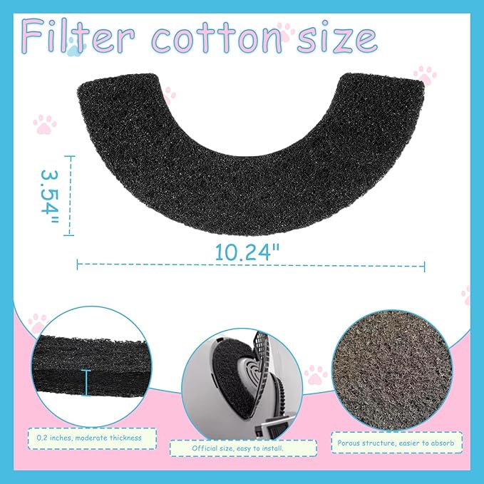 10 Pack Carbon Filters Compatible with Litter Robot 4,Cat Litter Box Filters,Keep Your Home Clean and Fresh