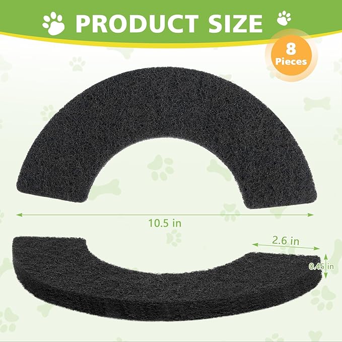 8 Pack Thickened 0.45” Carbon Filters Compatible with Litter Robot 4, Cat Litter Box Filters Replacement to Control Damp from Pets and Absorb Odors for a Fresh Home Life