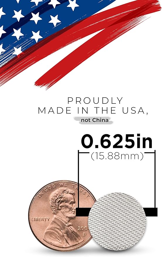 Made in The USA - 50 5/8 "(.625) 304 Stainless Steel Premium Pipe Screen Filters