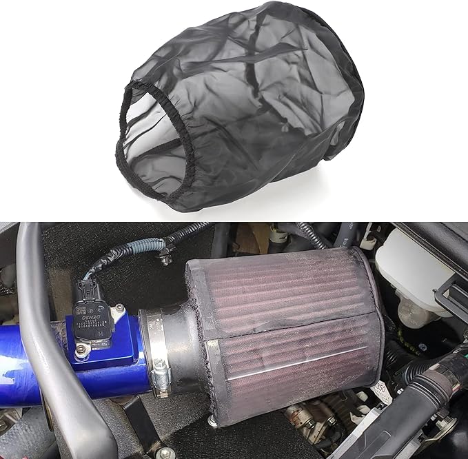 TOMALL Air Filter Wrap for Car Air Intake Filter Protective Cover Dustproof Waterproof Universal Accessories (Small)