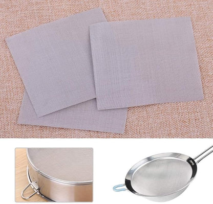 LTKJ 3pcs Stainless Steel 50 Mesh Micron True Filtration Screen Fine Wire Filter 3.94 x 3.94inch