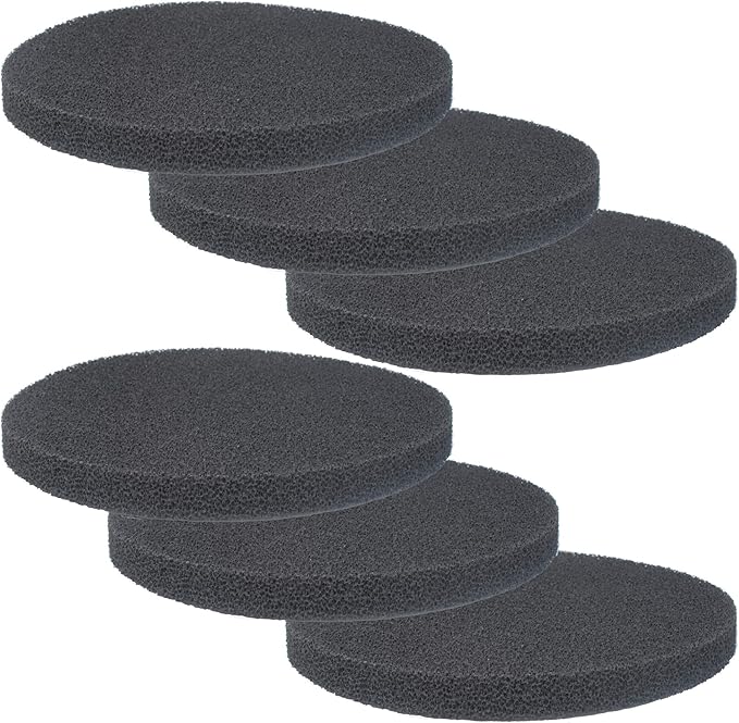 Fx4 Carbon Filter Pads Compatible with Fluval FX4 FX5 / FX6 Canister Filter,Replacement Carbon Impregnated Foam Pads Aquarium Filter Media Pack of 6