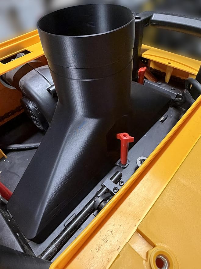 Improved Overhead Dust Port for DeWalt DW735 & DW735X - For 4" Dust Collection Hoses - Made in USA!