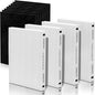 Aera-Max 200 HEPA Filter Replacement 9287101 Compatible with Fellowes AeraMax 190/200/DX55 Air Cleaner Purifiers HEPA Filter, 4X H13 HEPA & 8X Extra Carbon Pre-Filters (9324101)